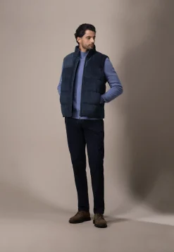 ATELIER corduroy bodywarmer met hoge kraag