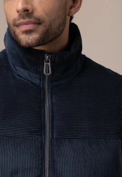 ATELIER corduroy bodywarmer met hoge kraag
