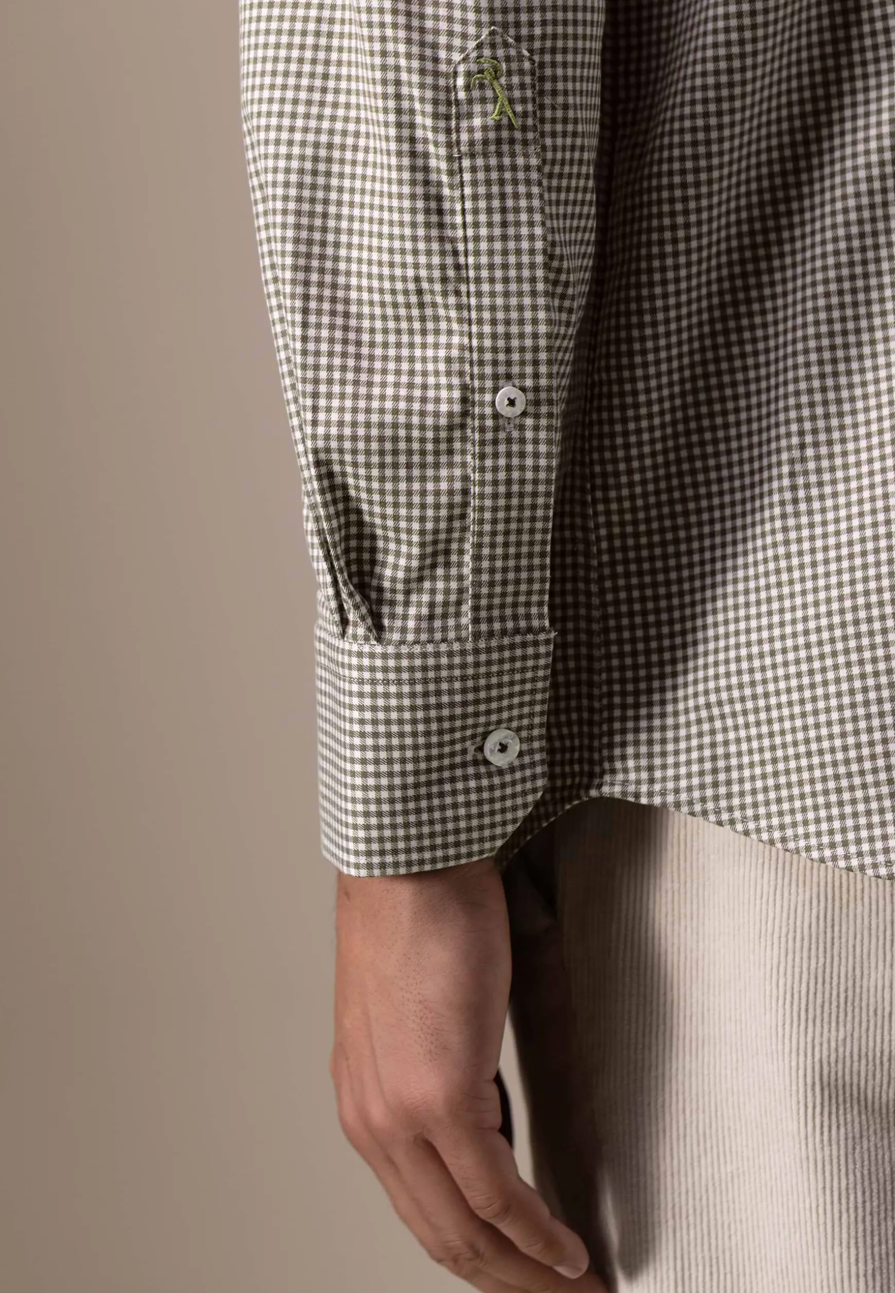 ATELIER twill overhemd met ruitdessin
