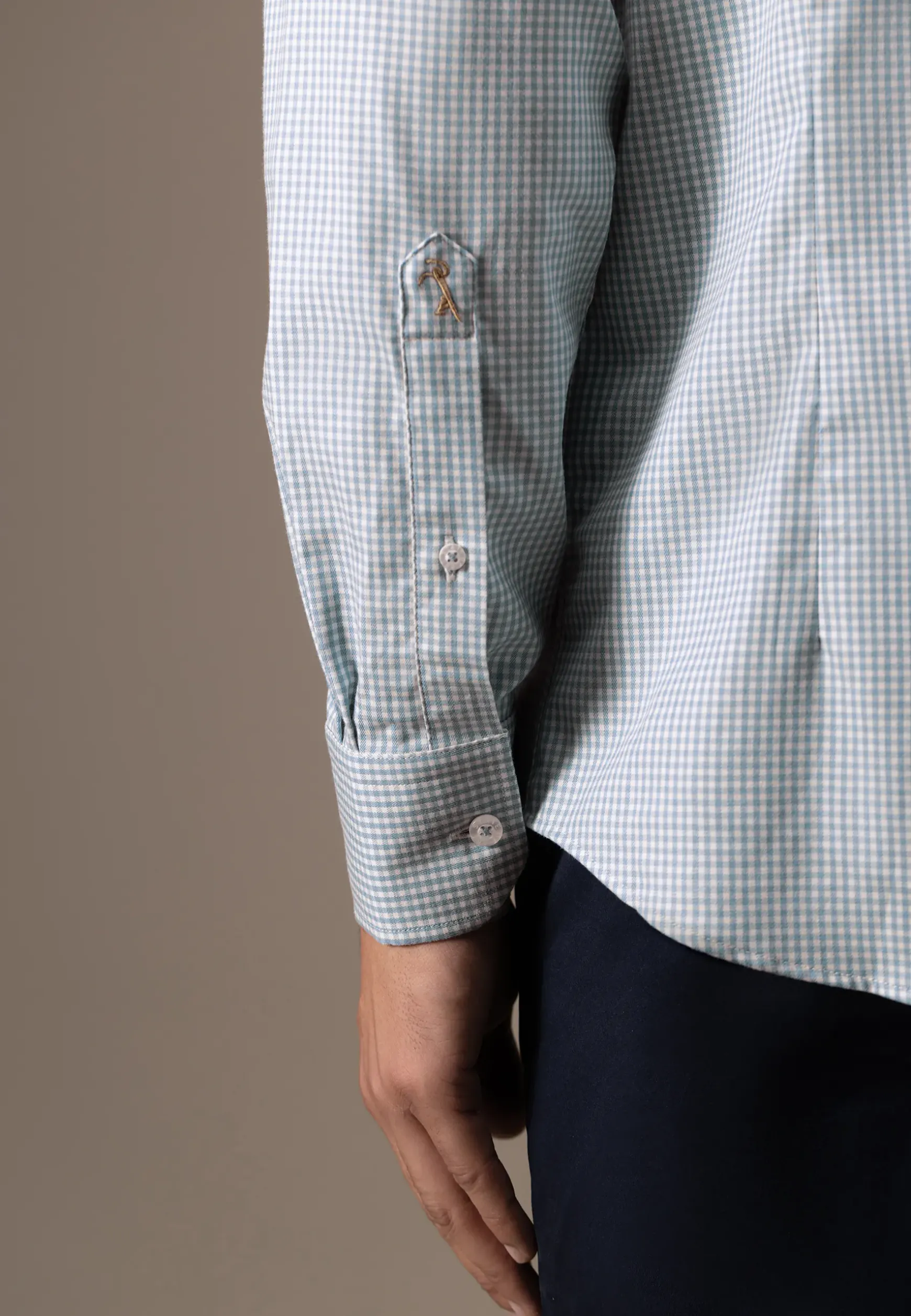 ATELIER twill overhemd met ruitdessin