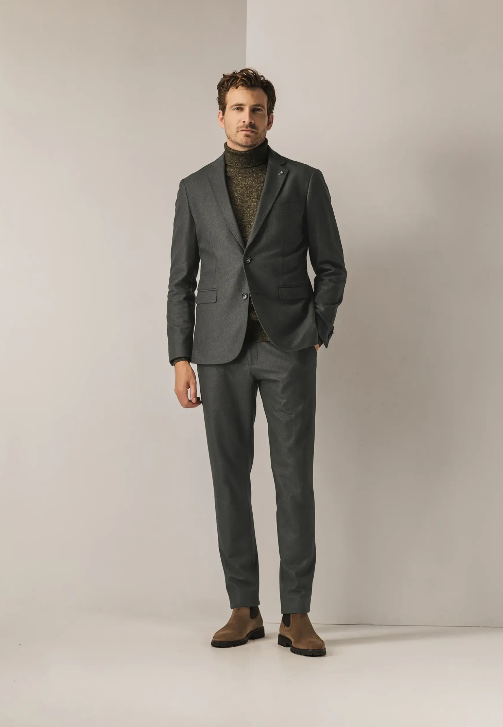 Blazer met stretch en klepzakken