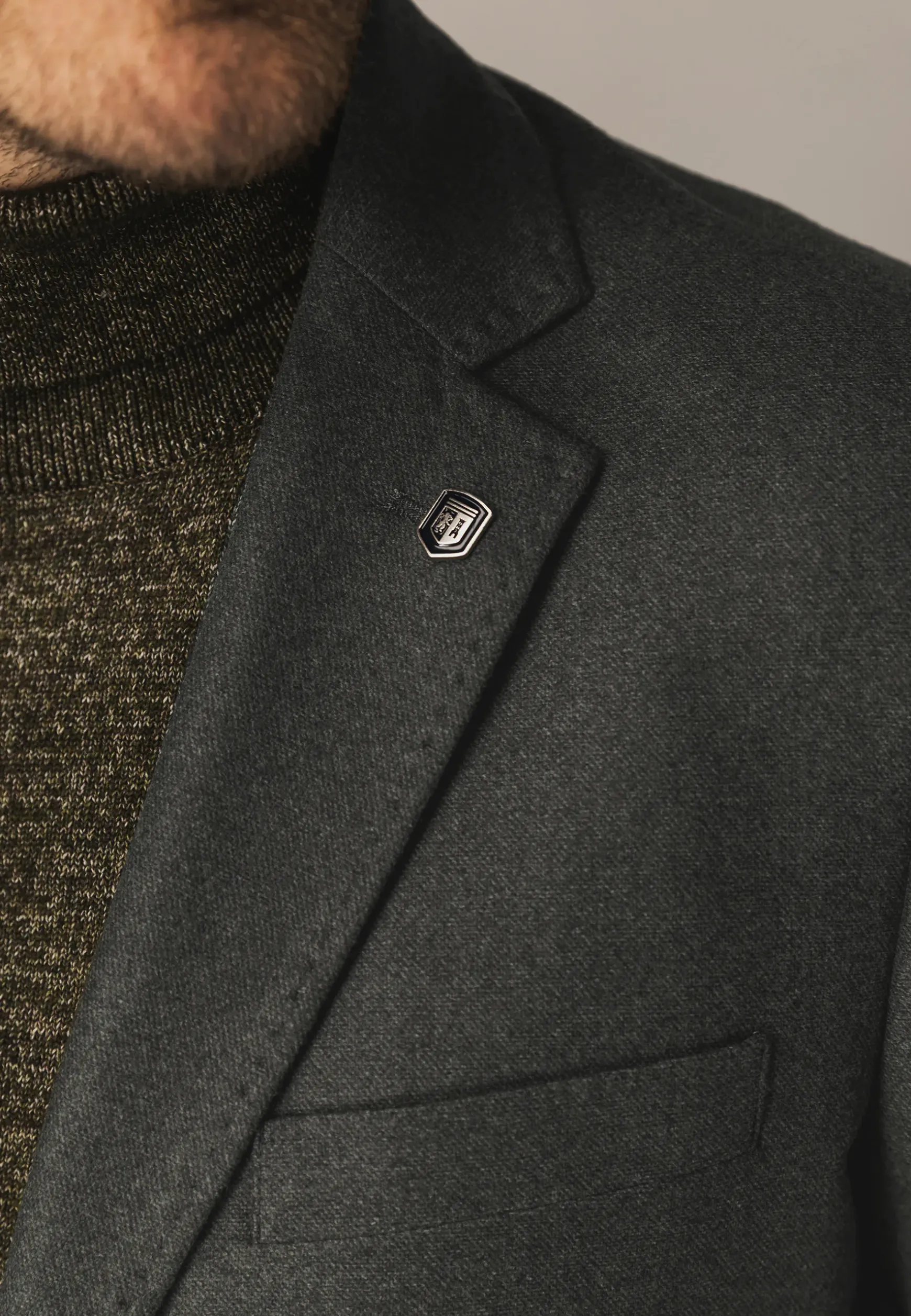 Blazer met stretch en klepzakken