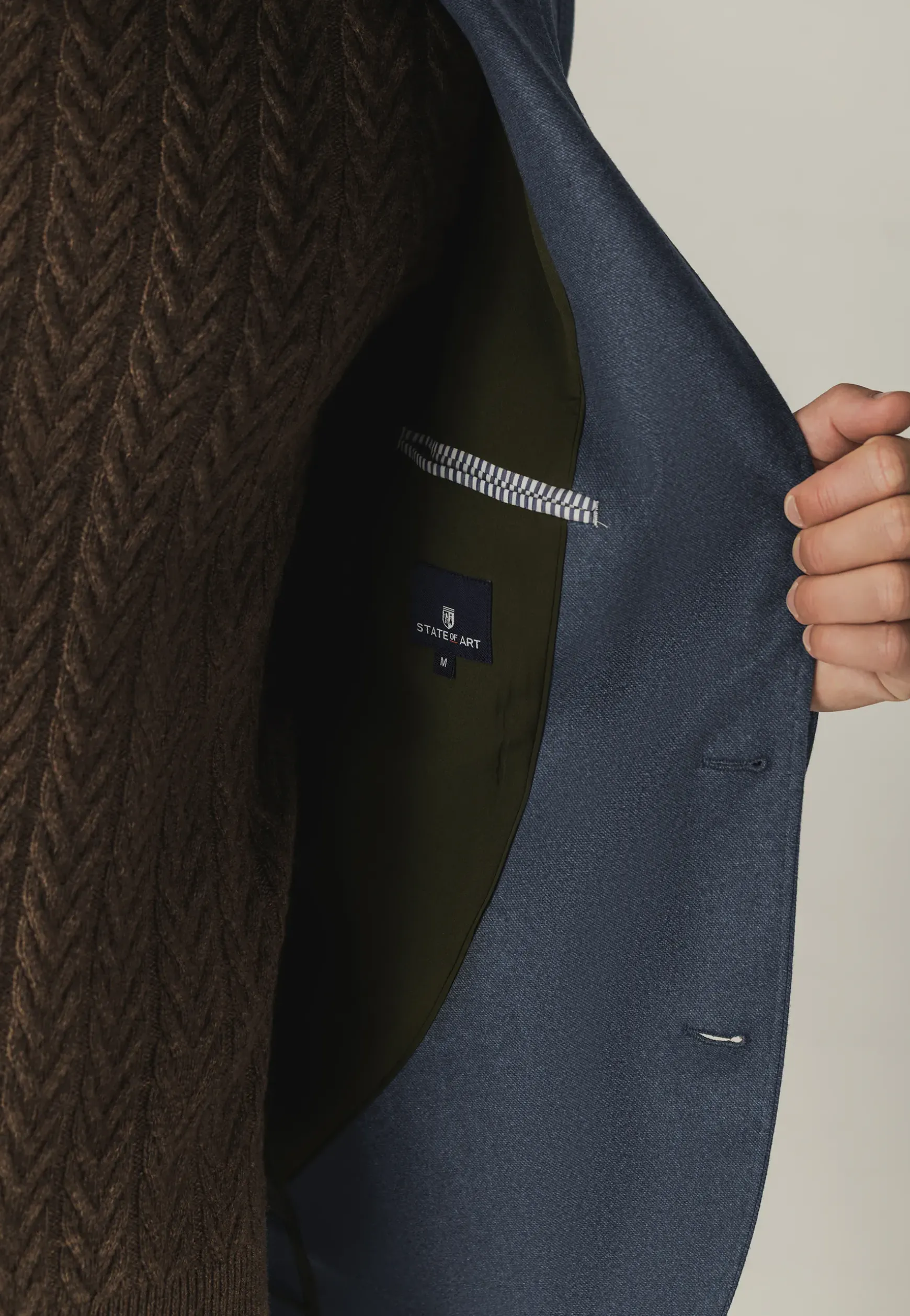 Blazer met stretch en klepzakken