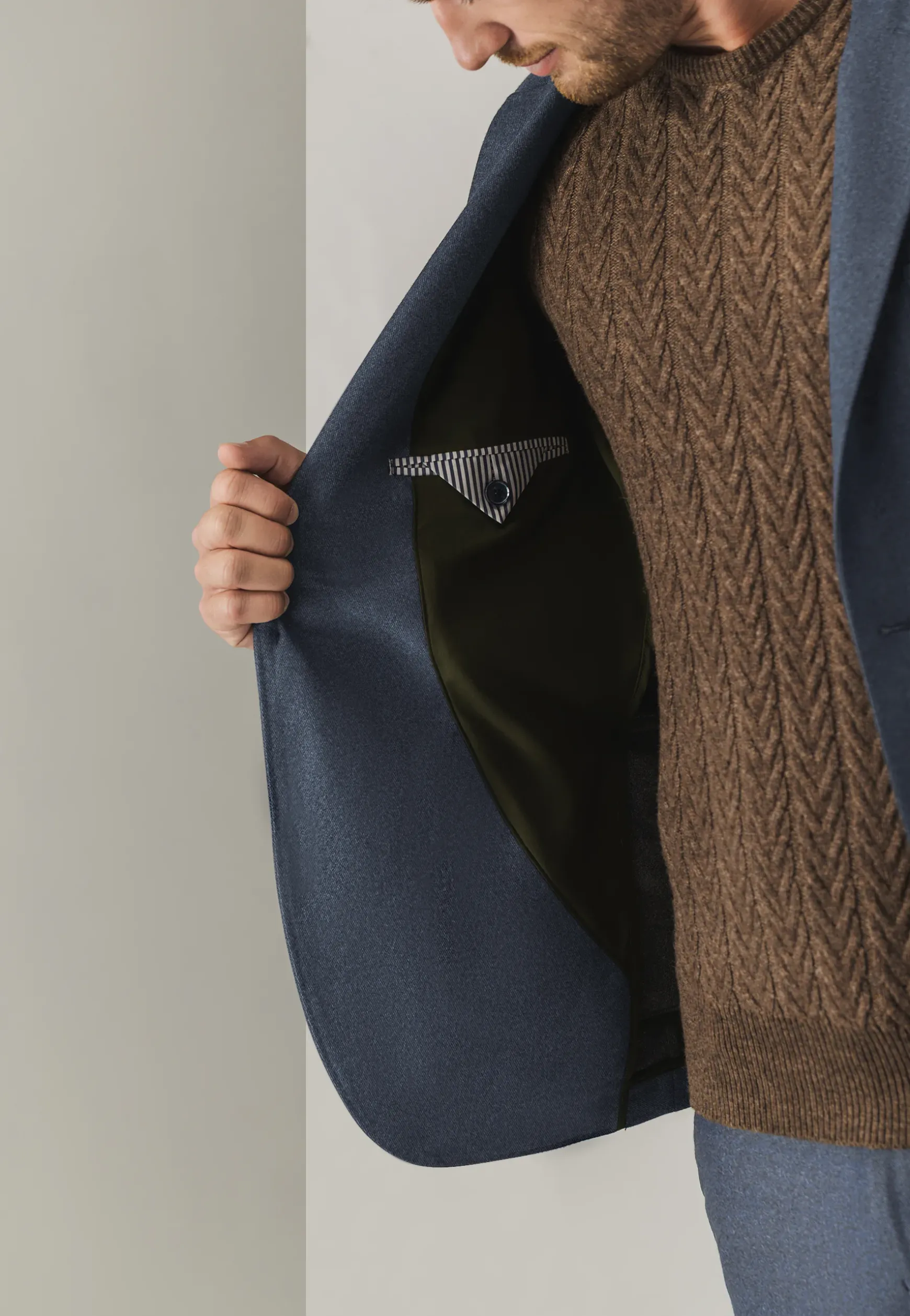 Blazer met stretch en klepzakken