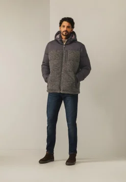 Comfortabele jas met teddy-accenten