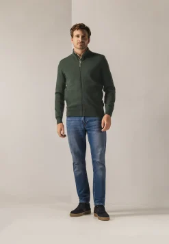 Dubbelgebreid vest met steekzakken
