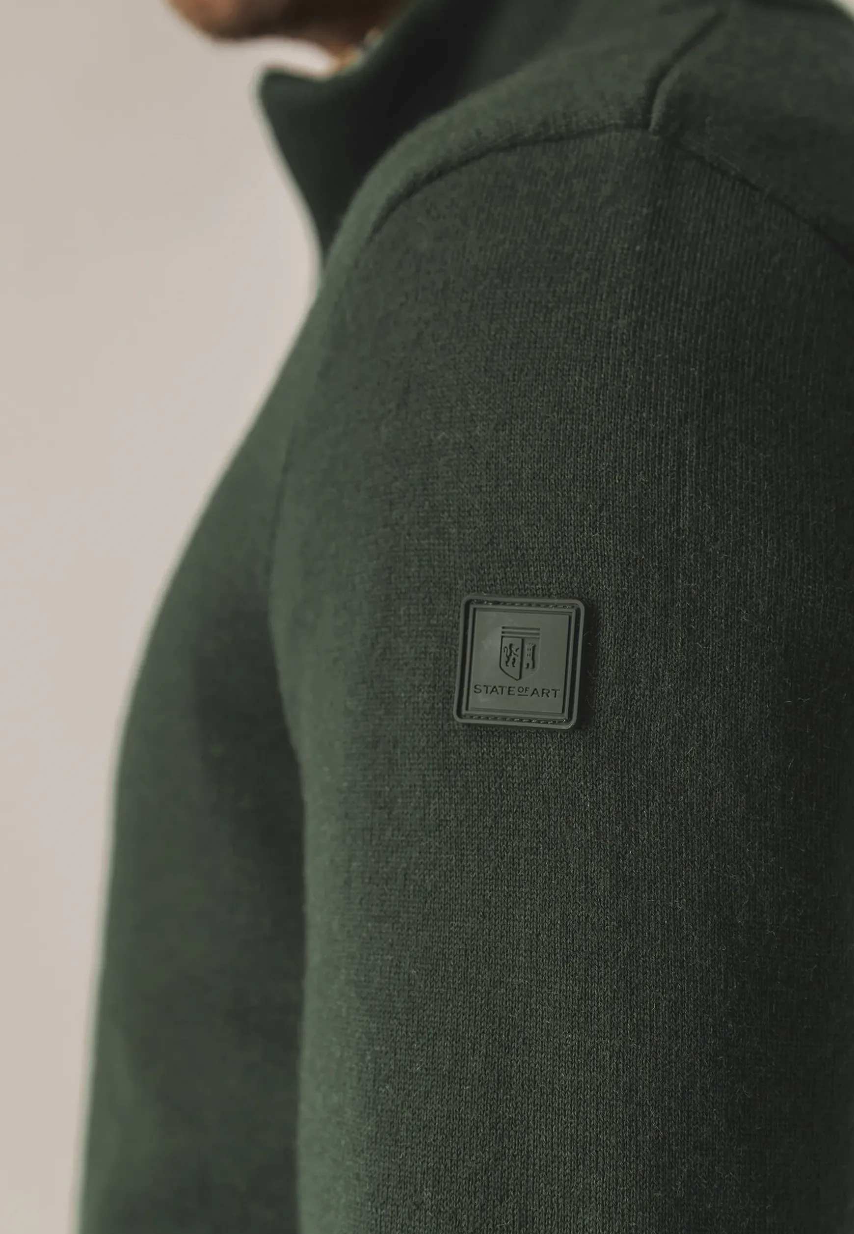 Dubbelgebreid vest met steekzakken