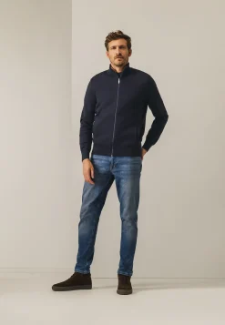 Dubbelgebreid vest met steekzakken