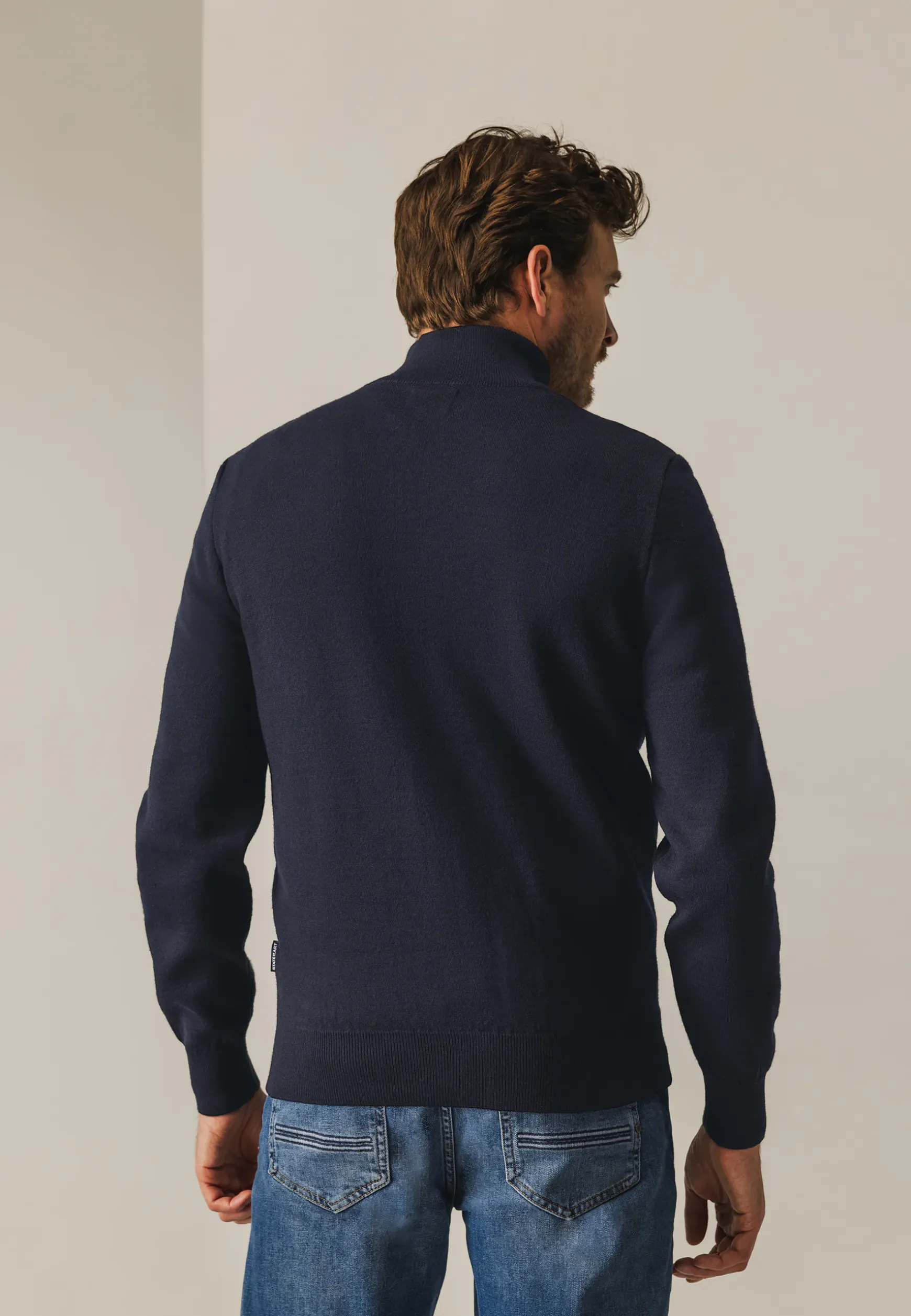 Dubbelgebreid vest met steekzakken