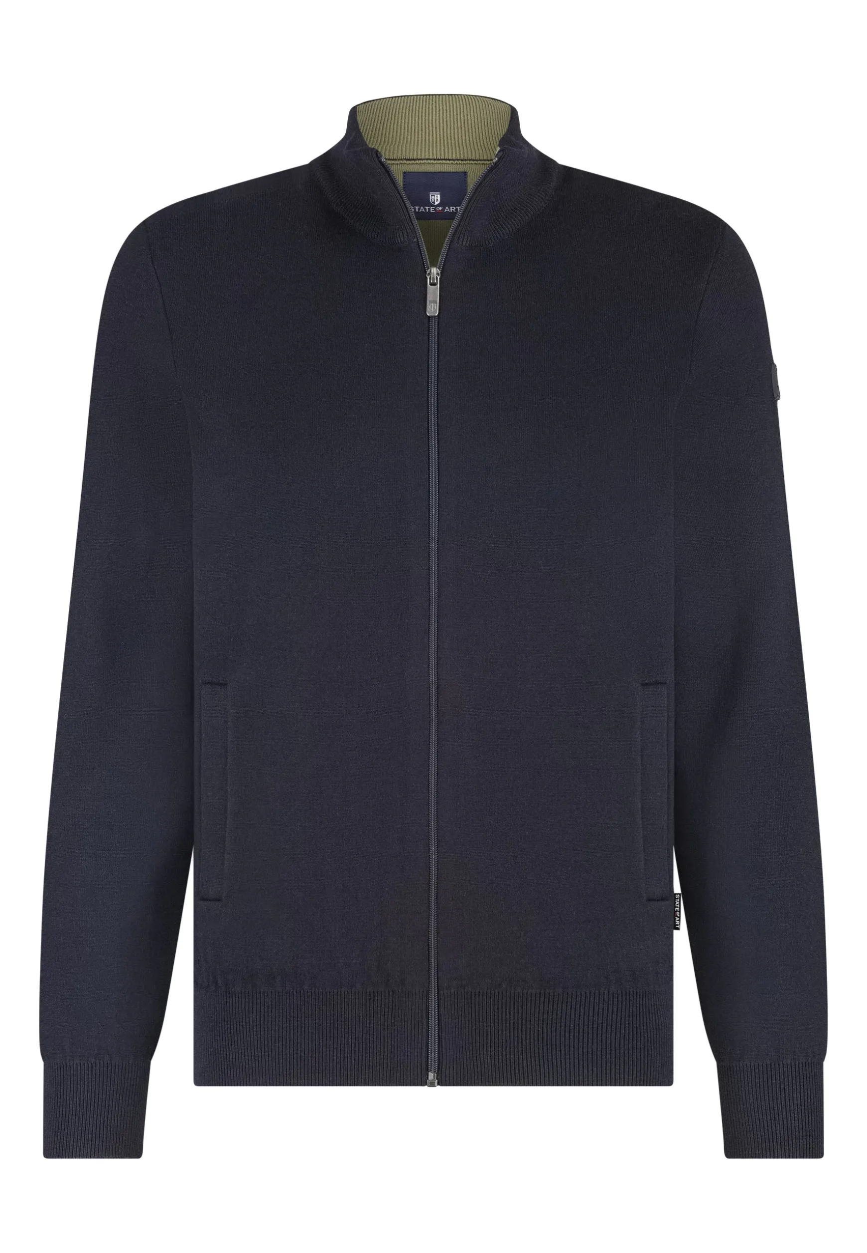 Dubbelgebreid vest met steekzakken
