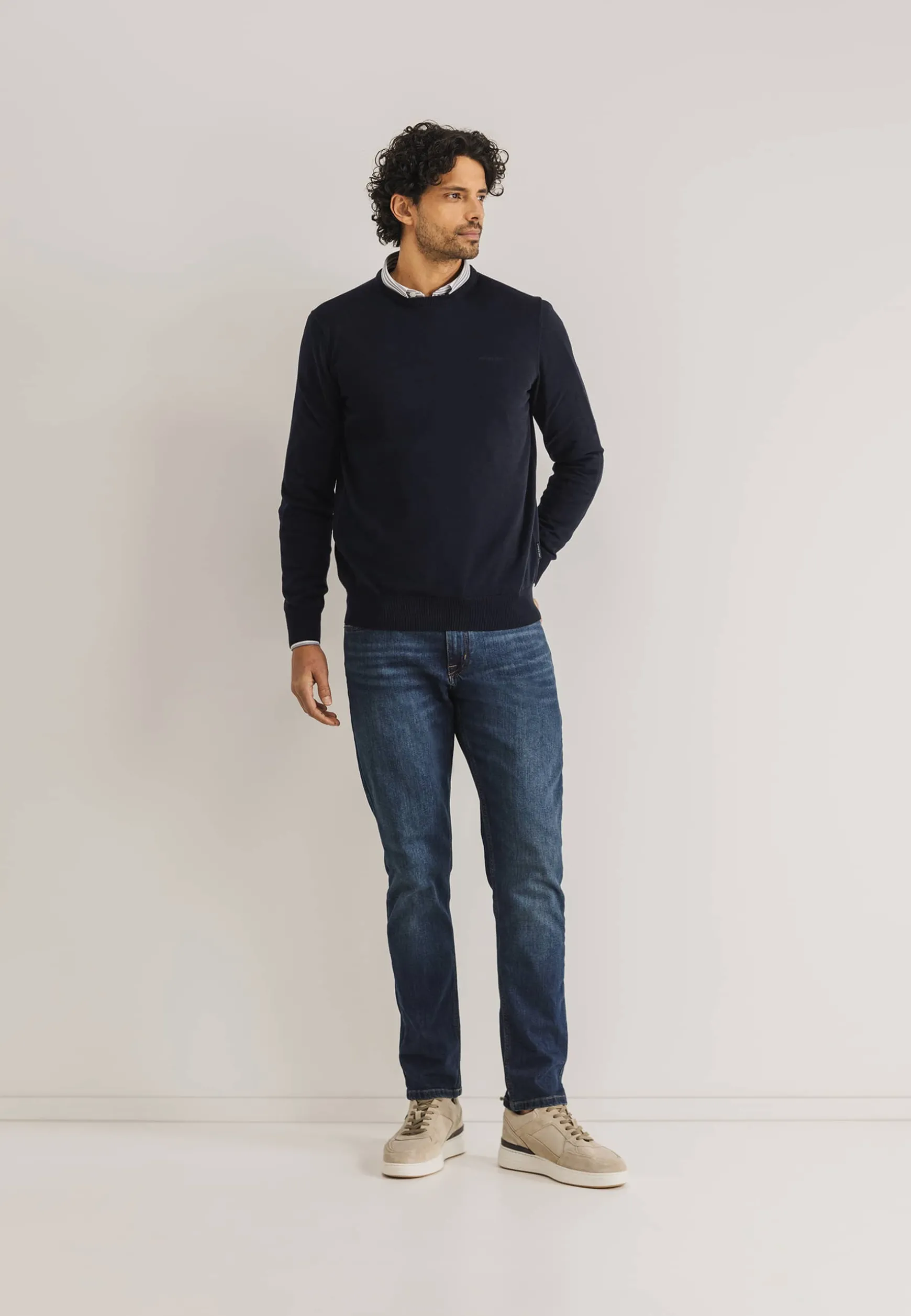 ESSENTIALS trui met ronde hals