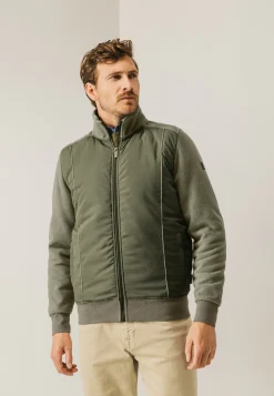 Fleece sweatvest met nylon
