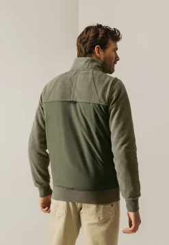 Fleece sweatvest met nylon