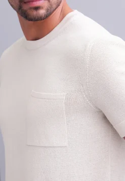 Gebreid T-shirt met borstzak