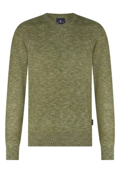 Gemêleerde trui met ribdetails