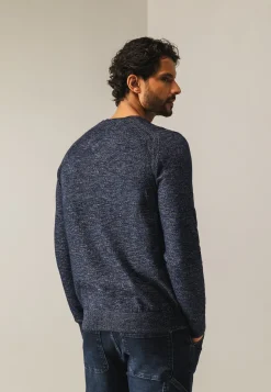 Gemêleerde trui met ribdetails