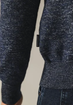 Gemêleerde trui met ribdetails