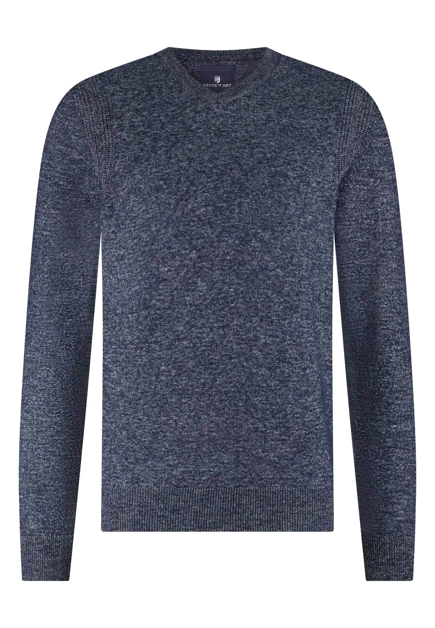 Gemêleerde trui met ribdetails