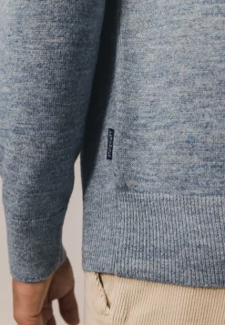 Gemêleerde trui met ribdetails