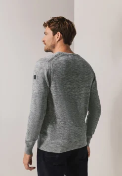 Gemêleerde trui met ribdetails