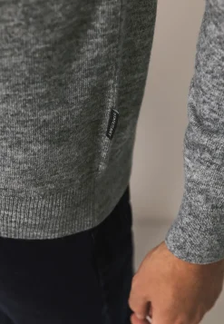Gemêleerde trui met ribdetails