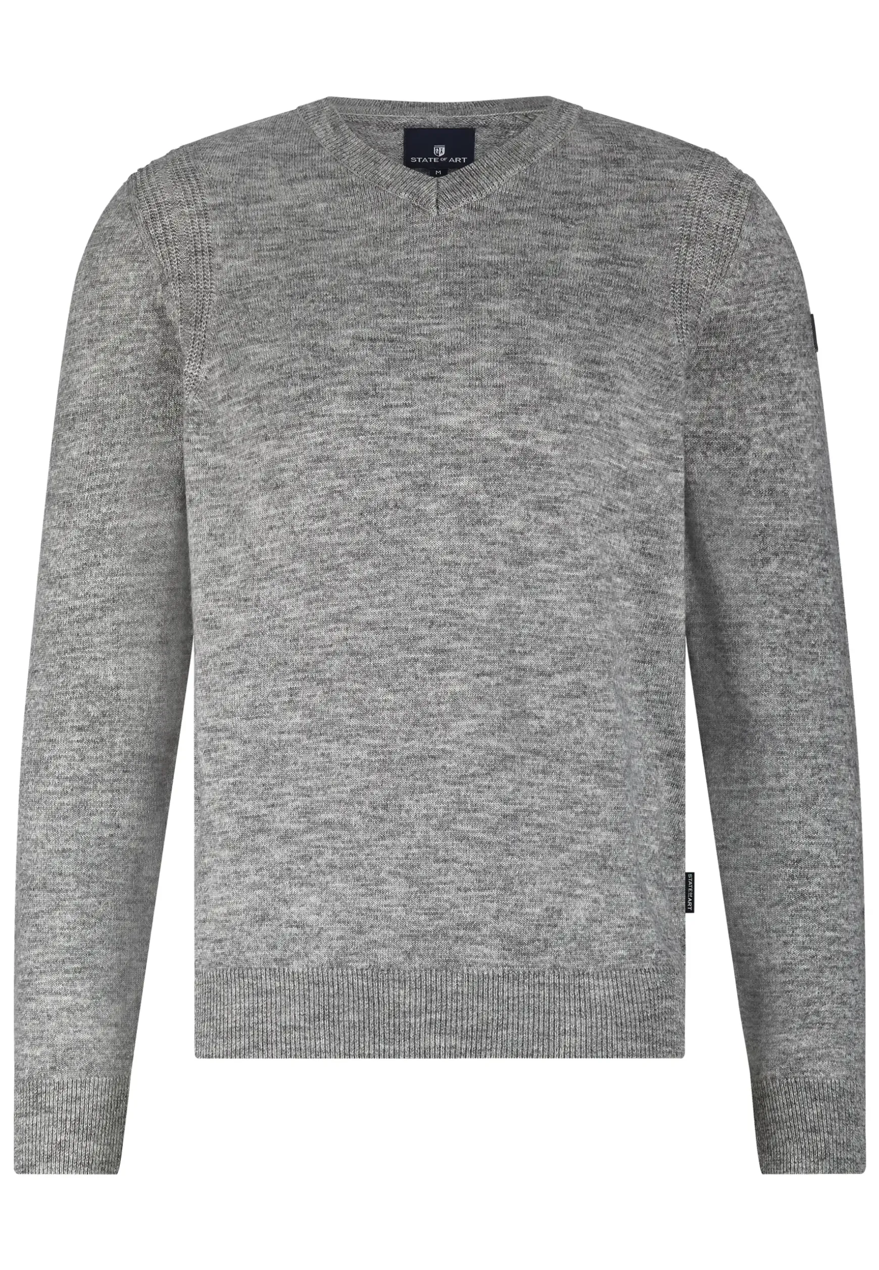 Gemêleerde trui met ribdetails