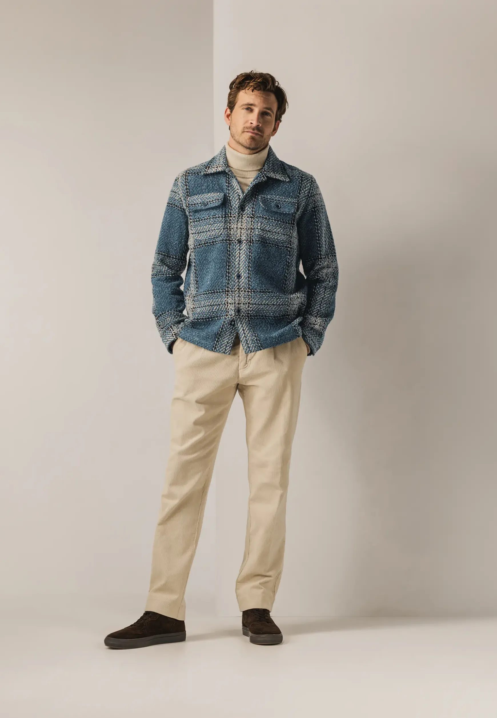 Geruit overshirt met borstzakken