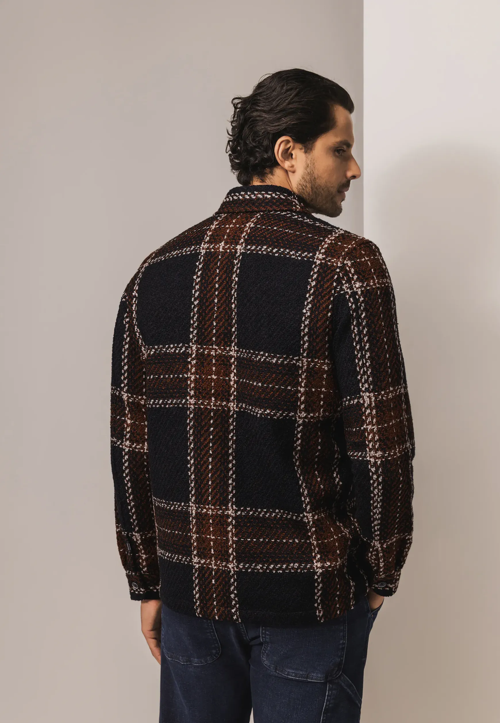 Geruit overshirt met borstzakken