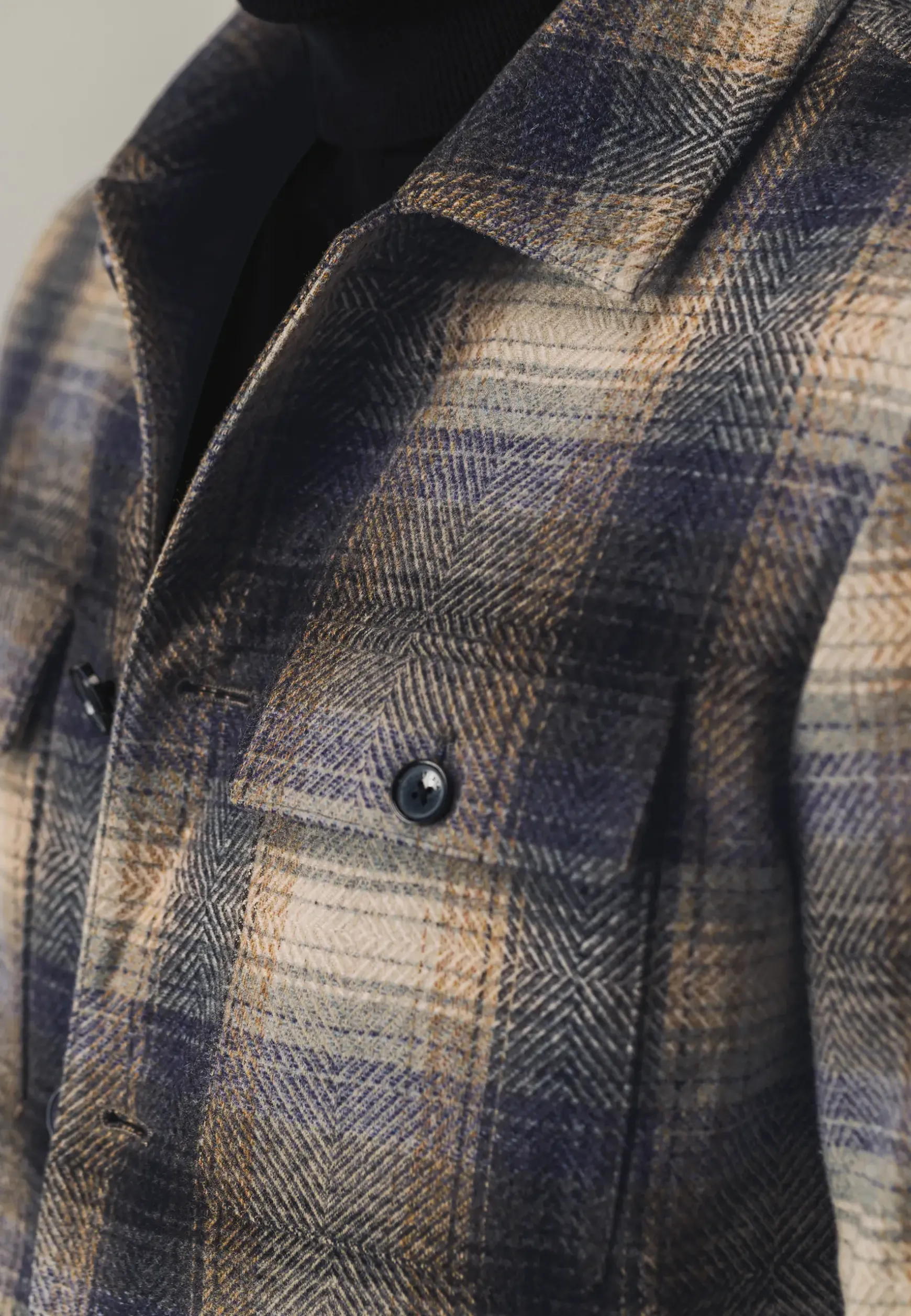 Geruit overshirt met klepzakken