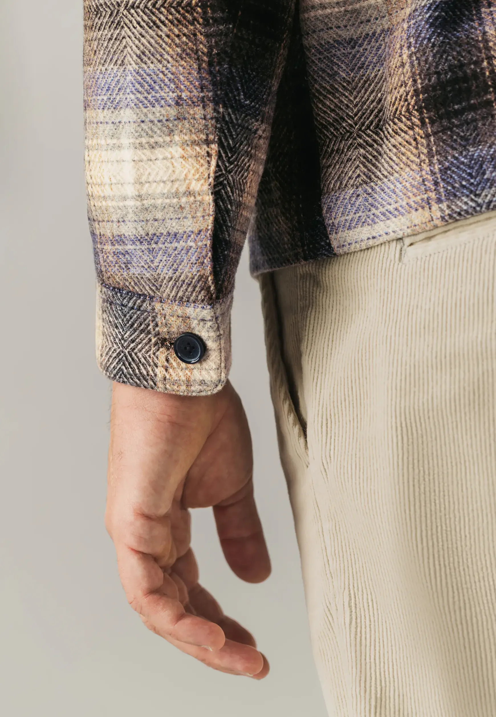 Geruit overshirt met klepzakken