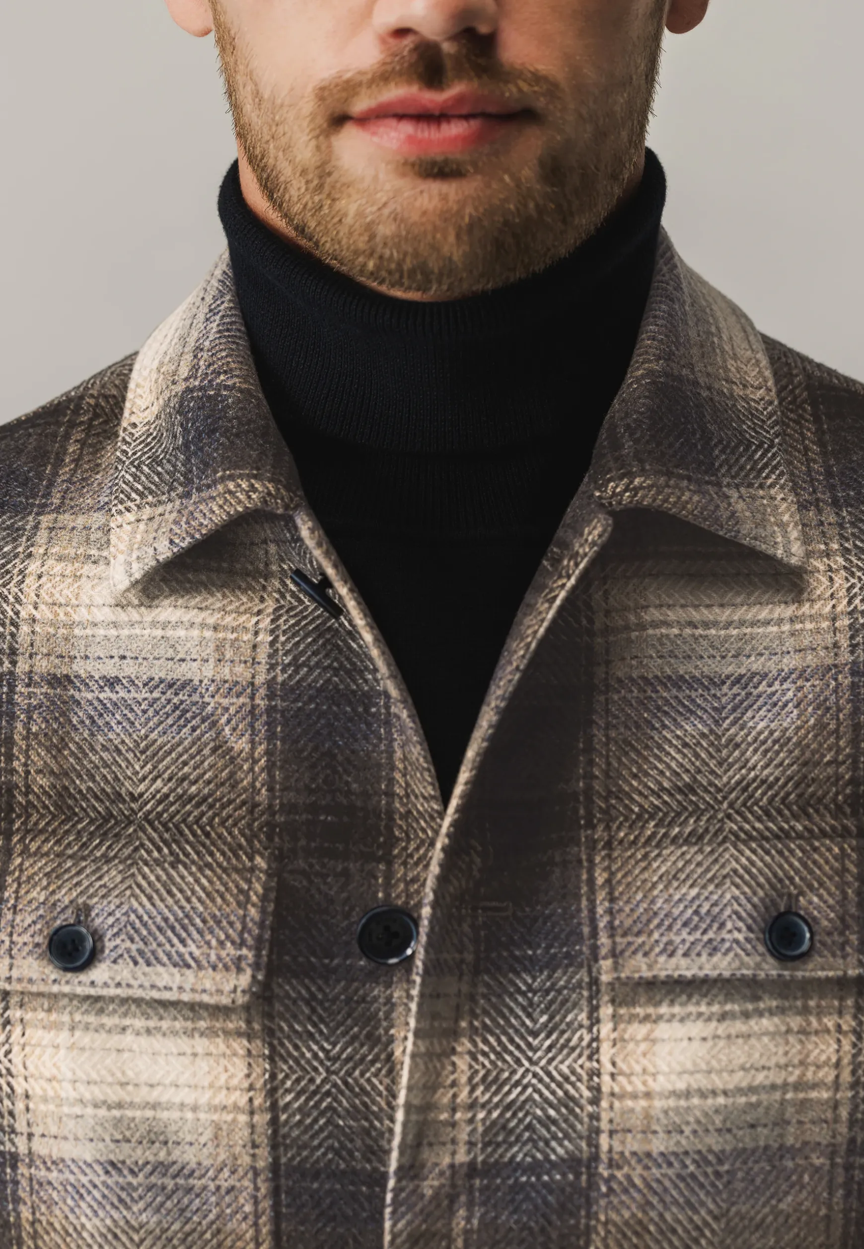 Geruit overshirt met klepzakken