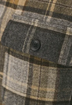 Geruit overshirt van wolmix