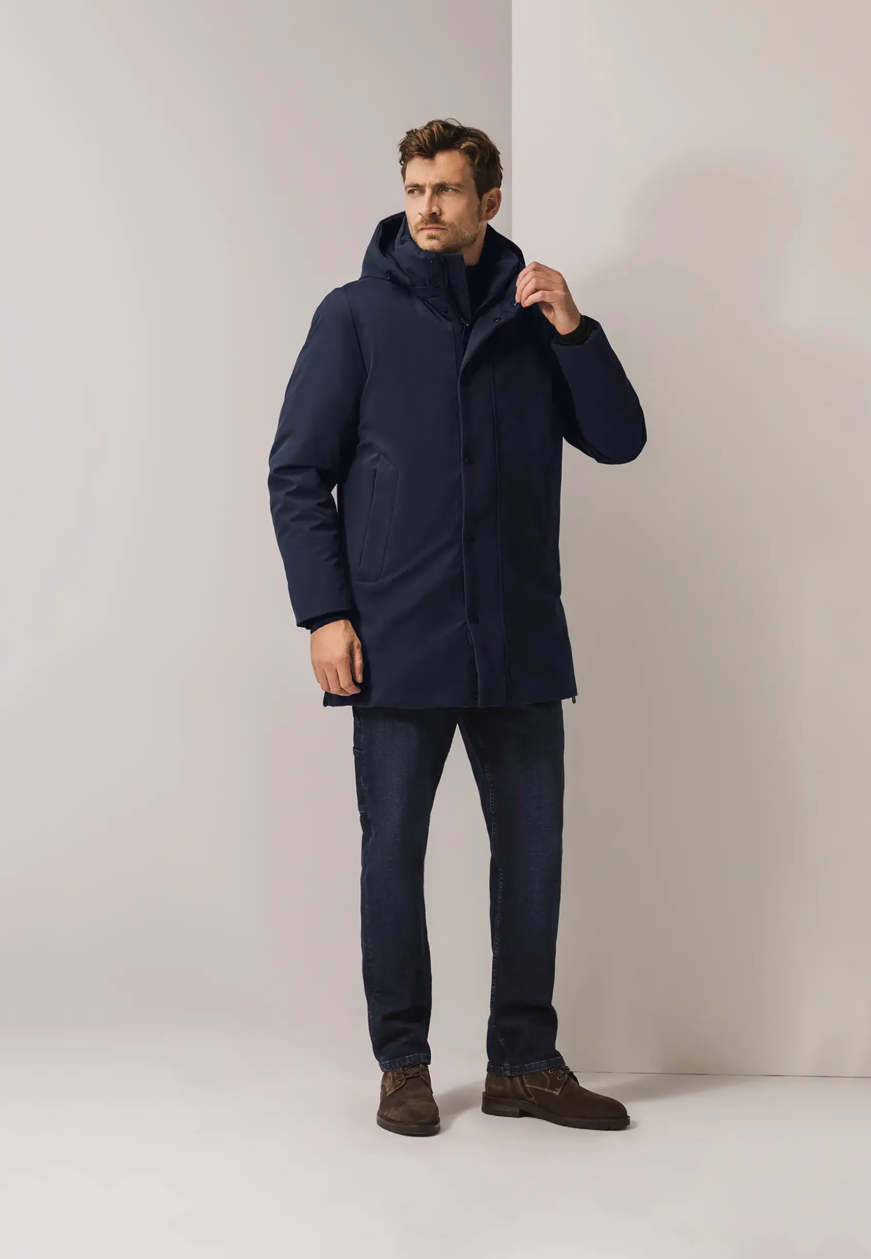Gewatteerde parka met capuchon