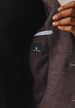 Halfgevoerde blazer met gemêleerd dessin