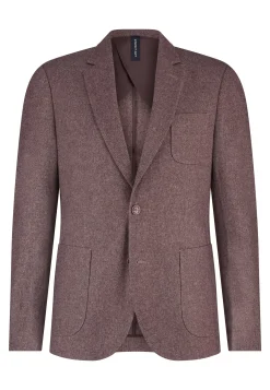 Halfgevoerde blazer met gemêleerd dessin