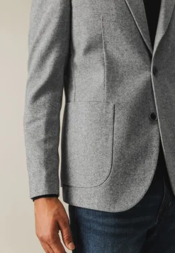 Halfgevoerde blazer met gemêleerd dessin