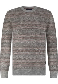 Jacquard trui met ronde hals