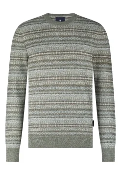 Jacquard trui met ronde hals