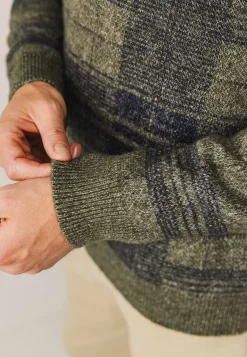Jacquard trui met ruitpatroon