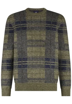 Jacquard trui met ruitpatroon