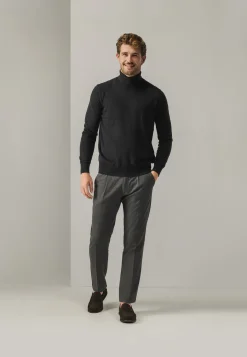 NAVIGATOR chino in stretchstof met bandplooien