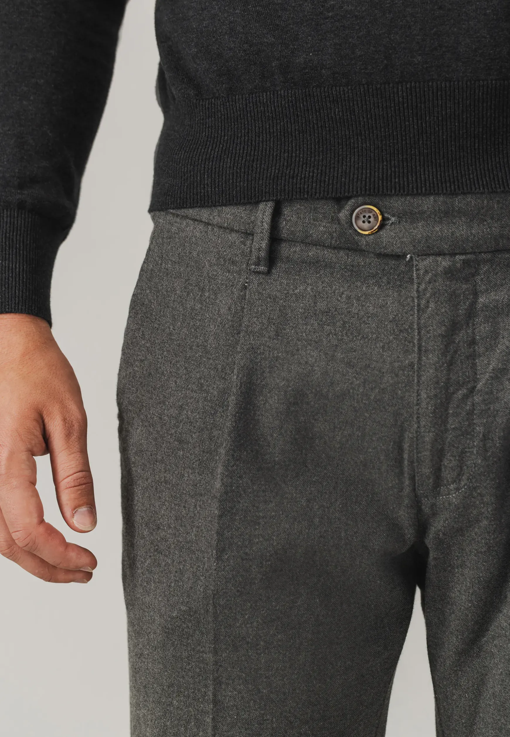 NAVIGATOR chino in stretchstof met bandplooien