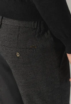 NAVIGATOR geruite chino in stretchstof