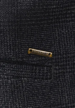 NAVIGATOR geruite chino in stretchstof