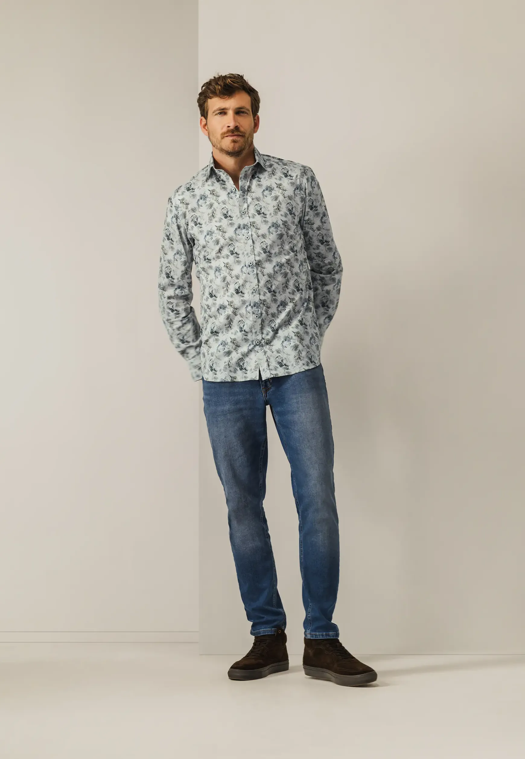 Overhemd met bloemenprint