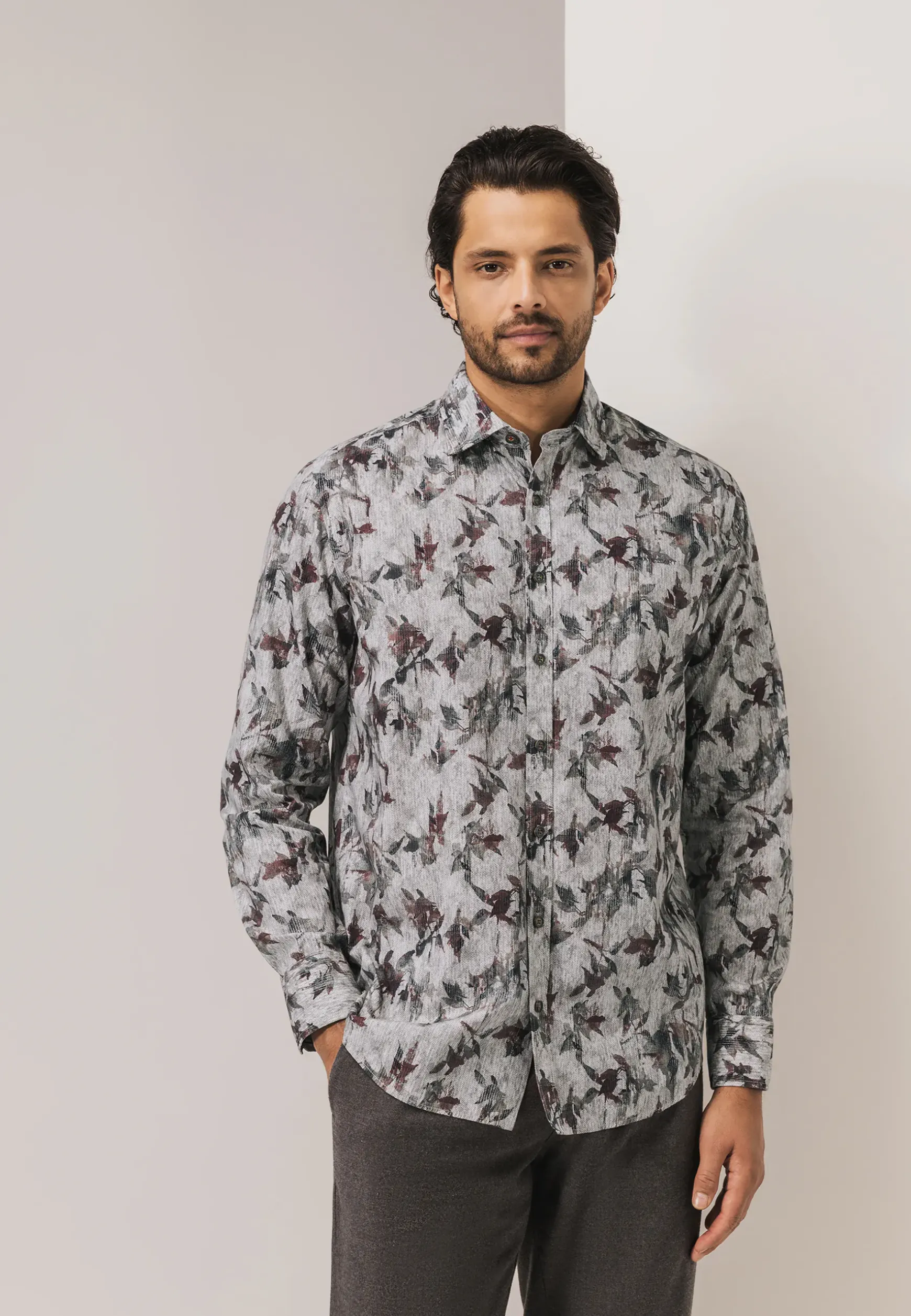 Overhemd met een botanische print