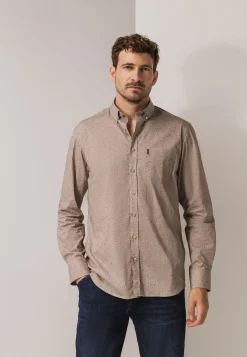 Overhemd met subtiele all-over print