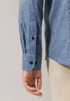 Overhemd met subtiele all-over print