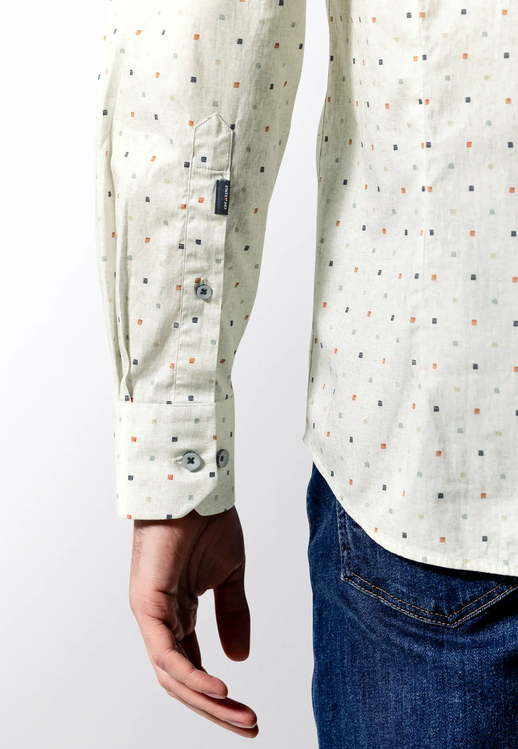 Poplin overhemd met all-over print