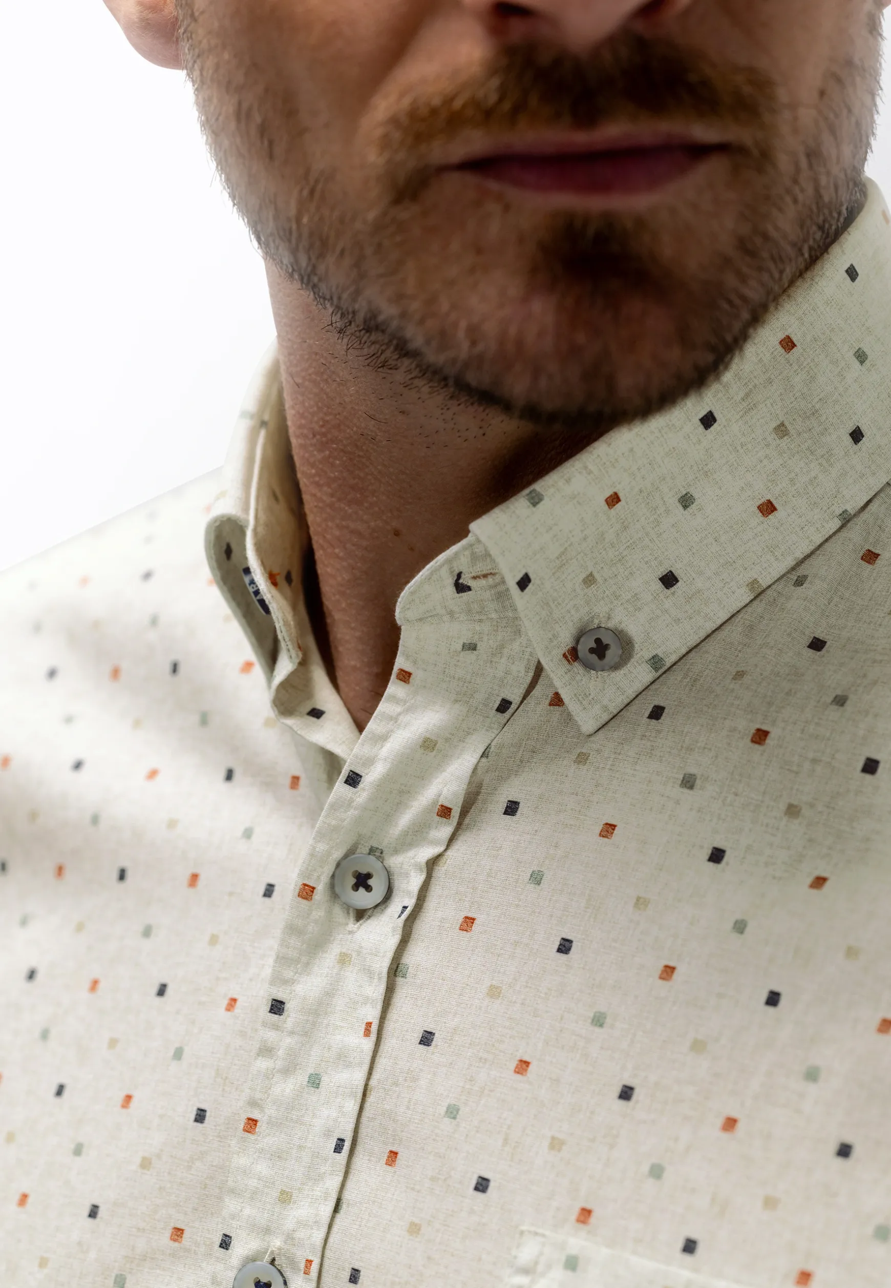 Poplin overhemd met all-over print